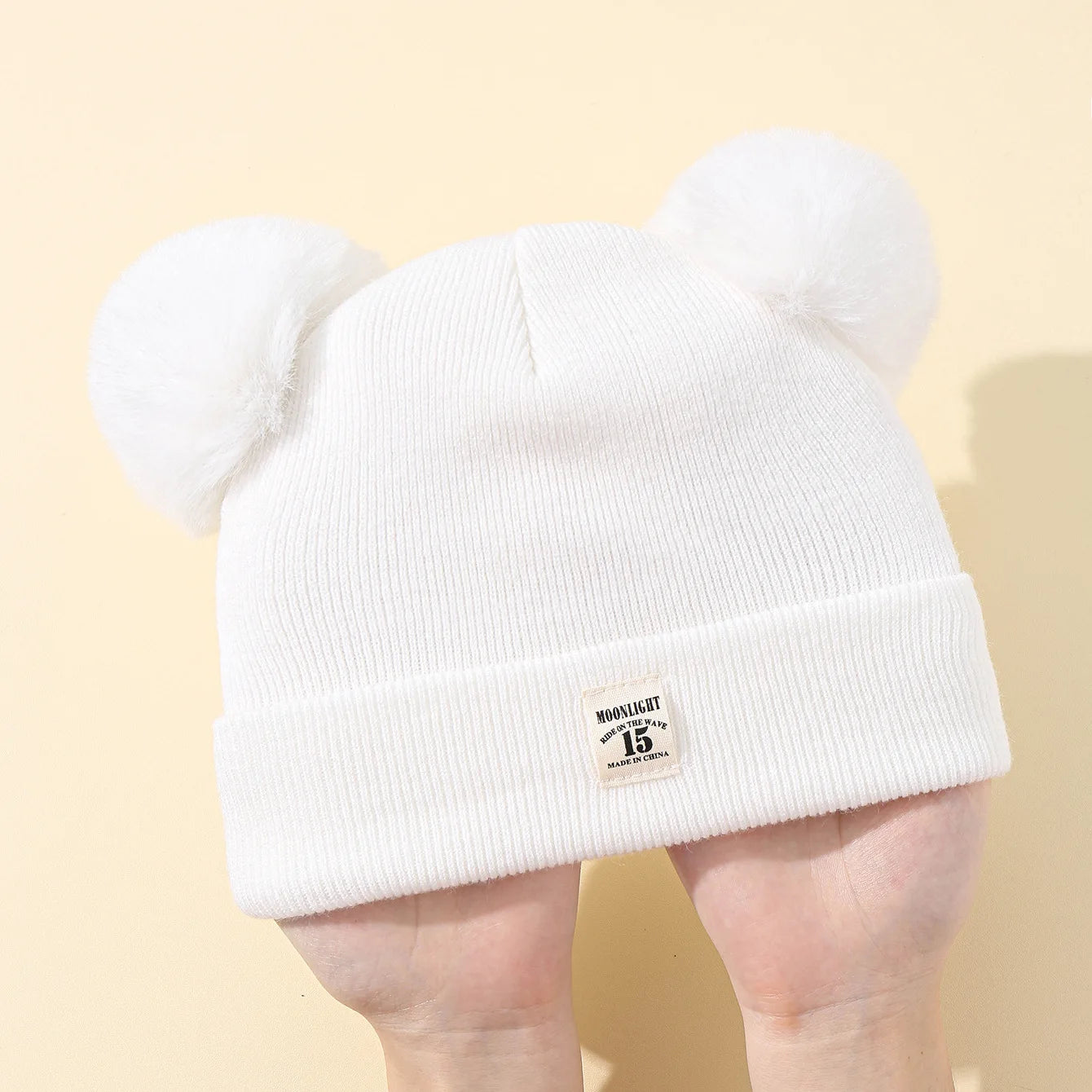 Solid Color Wool Knitted Bonnet Bebe Newborn Baby Hat Pompom Cute Winter Hat for Kids Boys Girls Children Warm Beanie Cap 0-3Y